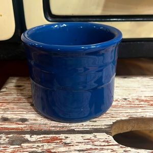Longaberger 1 Pint Salt Crock Blue